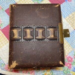 1800's Photograph Album  48 Photos, Tintypes And CDV's Metal Clasp